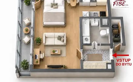 Prodej bytu 1+kk 34 m²