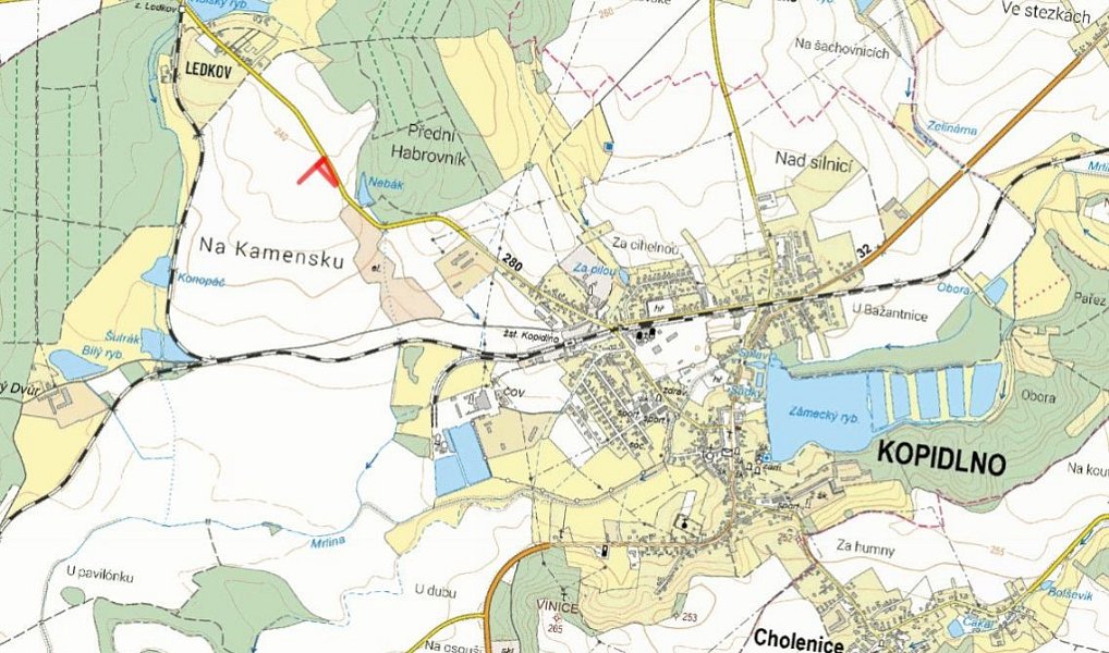 Prodej pole 3 091 m², Kopidlno – náhled fotky 3