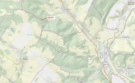 Dražba lesa 860 m², Bušín