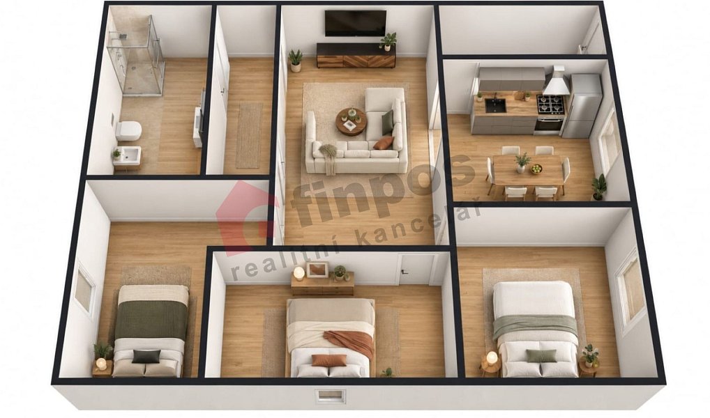 Prodej bytu 4+kk 78 m², Netvořice – náhled fotky 7