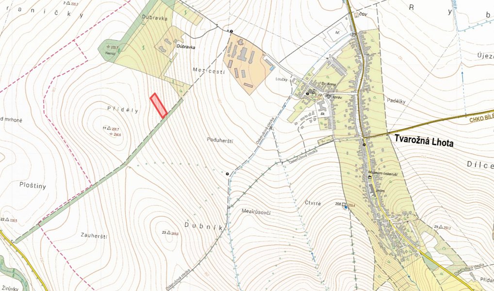 Prodej pole 4 852 m², Tvarožná Lhota – náhled fotky 2