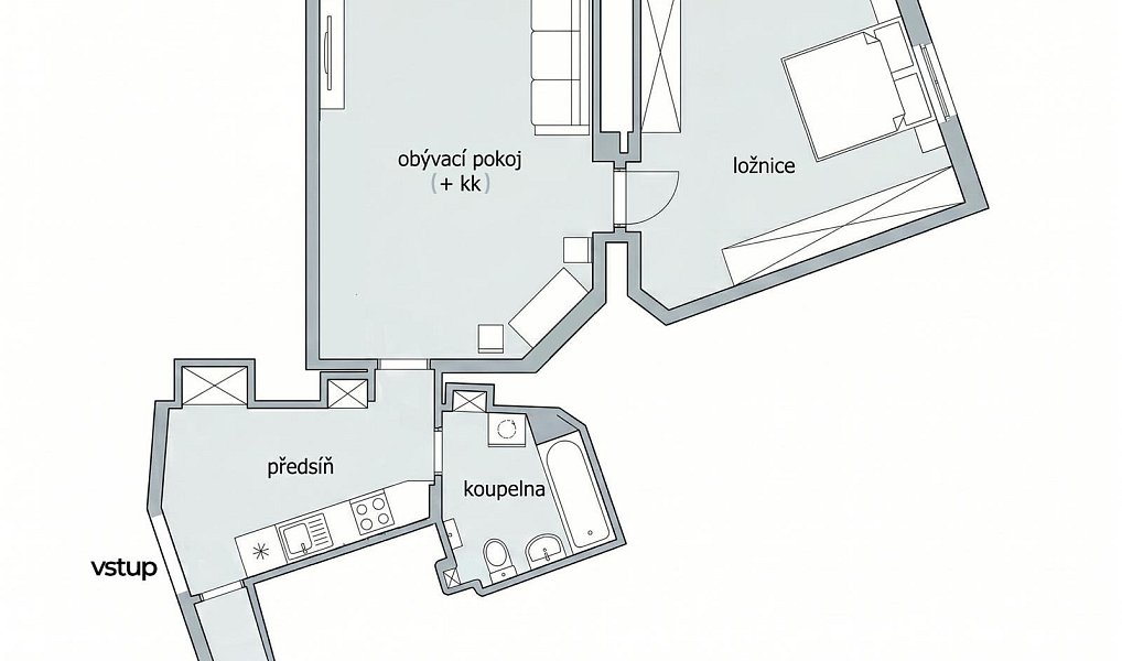 Pronájem bytu 2+kk 56 m², Praha – náhled fotky 8