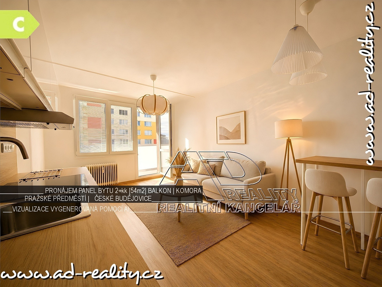 Pronájem bytu 2+kk 49 m²