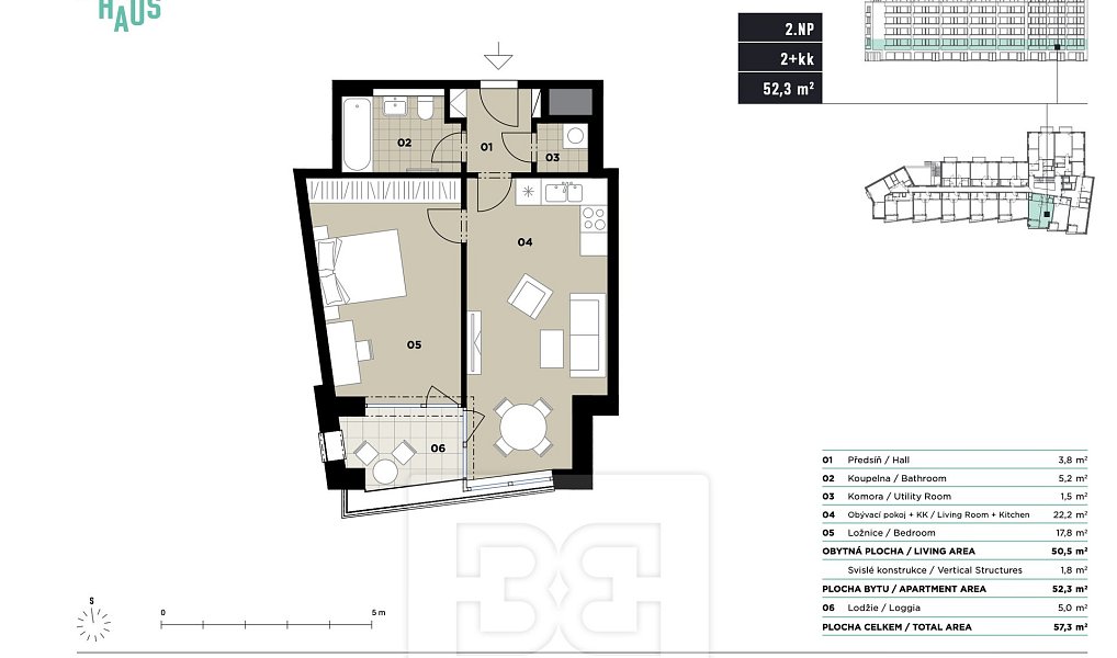Prodej bytu 2+kk 57 m², Praha – náhled fotky 3