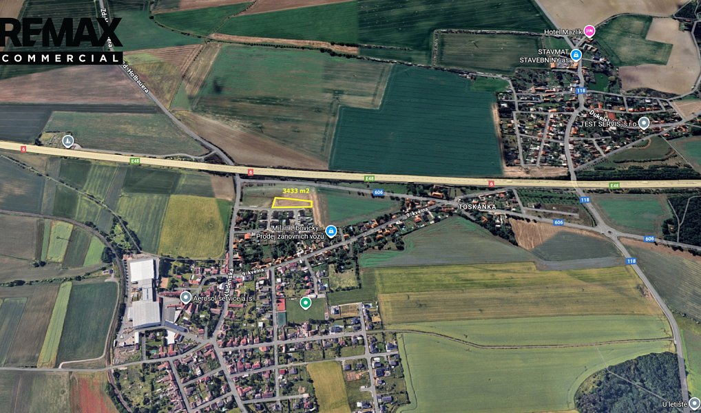 Prodej komerčního pozemku 3 433 m², Pletený Újezd – náhled fotky 6