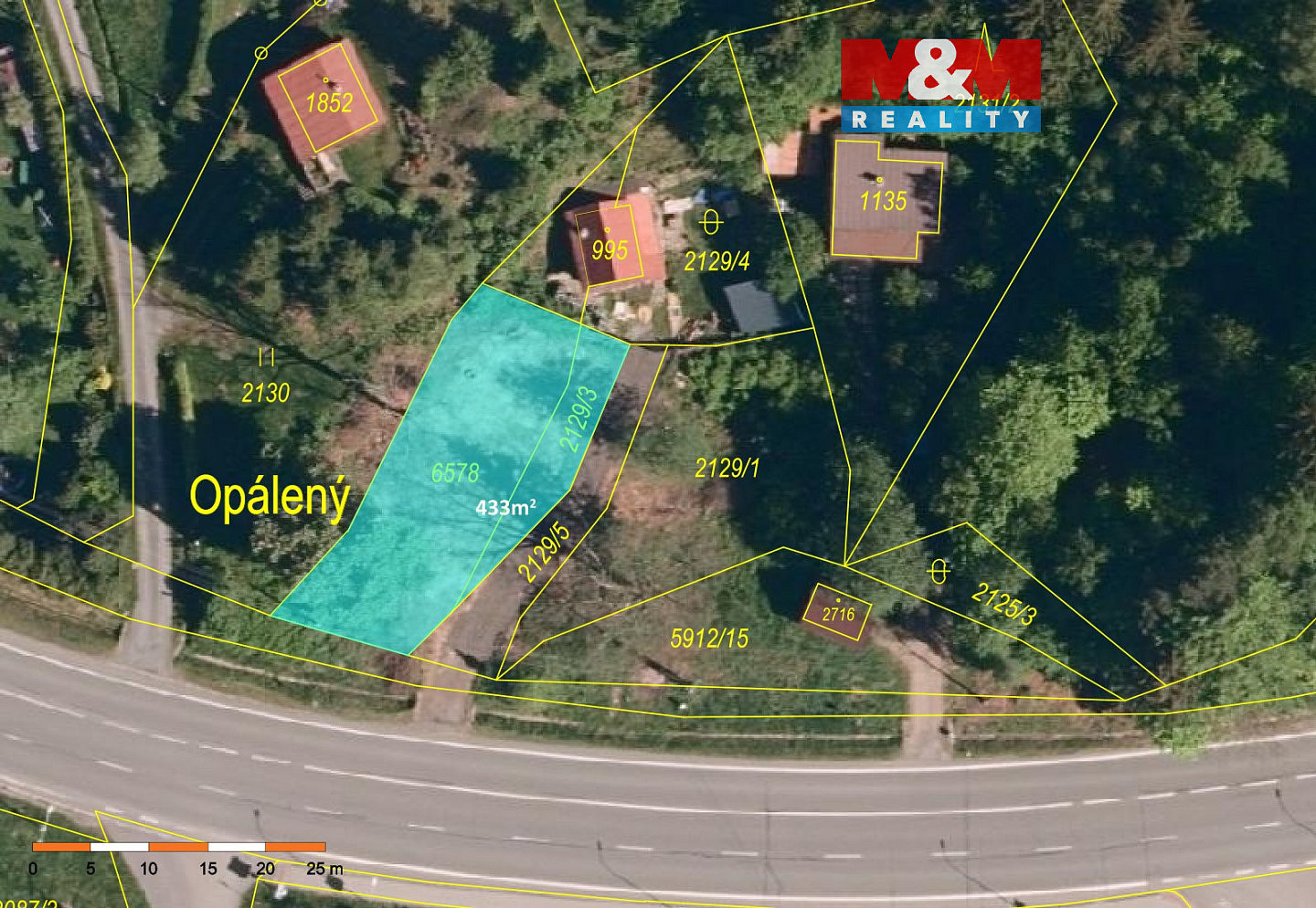 Prodej stavebního pozemku 433 m²