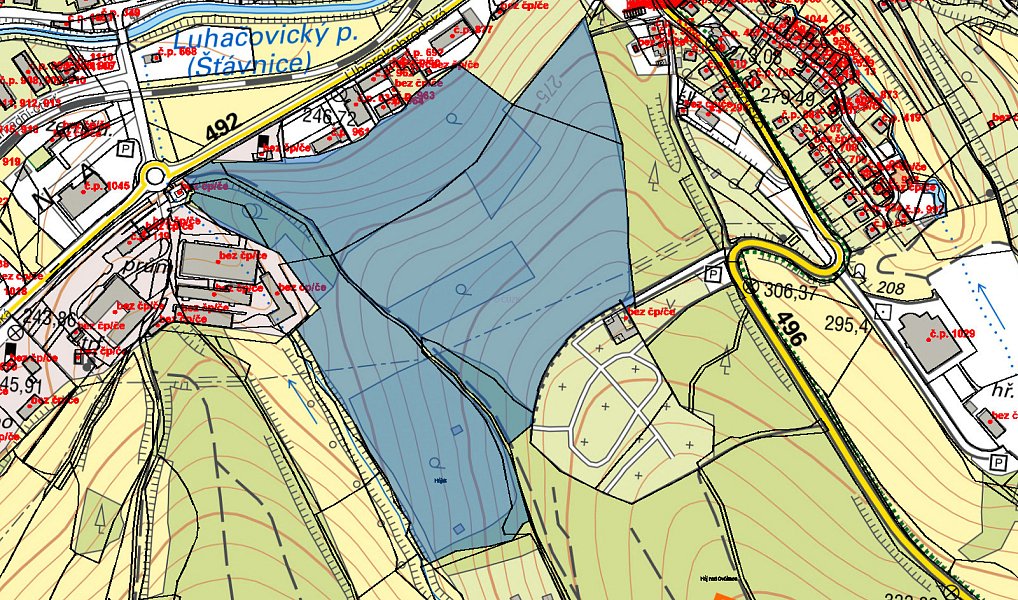 Prodej stavebního pozemku 5 674 m², Luhačovice – náhled fotky 3