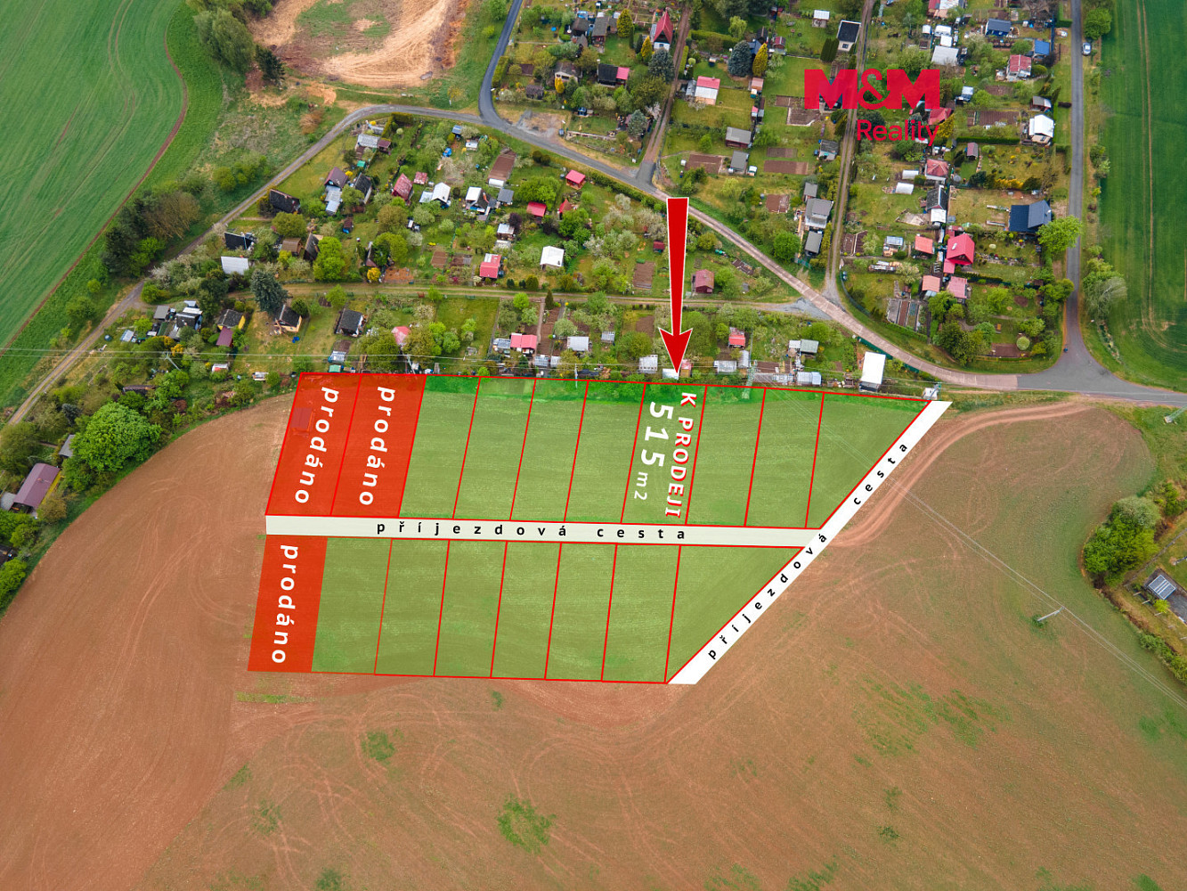 Prodej pole 515 m²