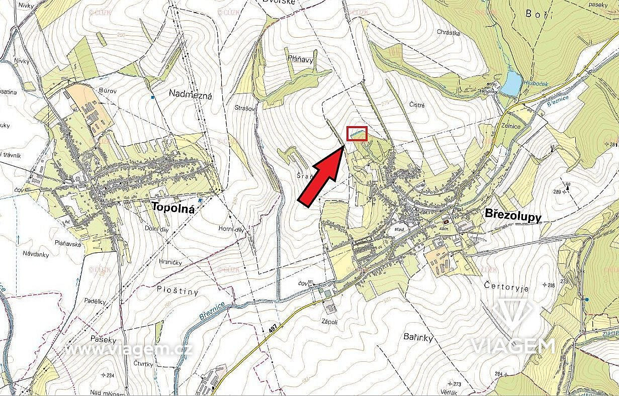 Les 910 m², Podíl 33 % o výměře 303 m² – pohled 4