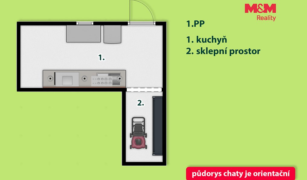 Prodej chaty/chalupy 50 m² s pozemkem 558 m², Kunětice – náhled fotky 28