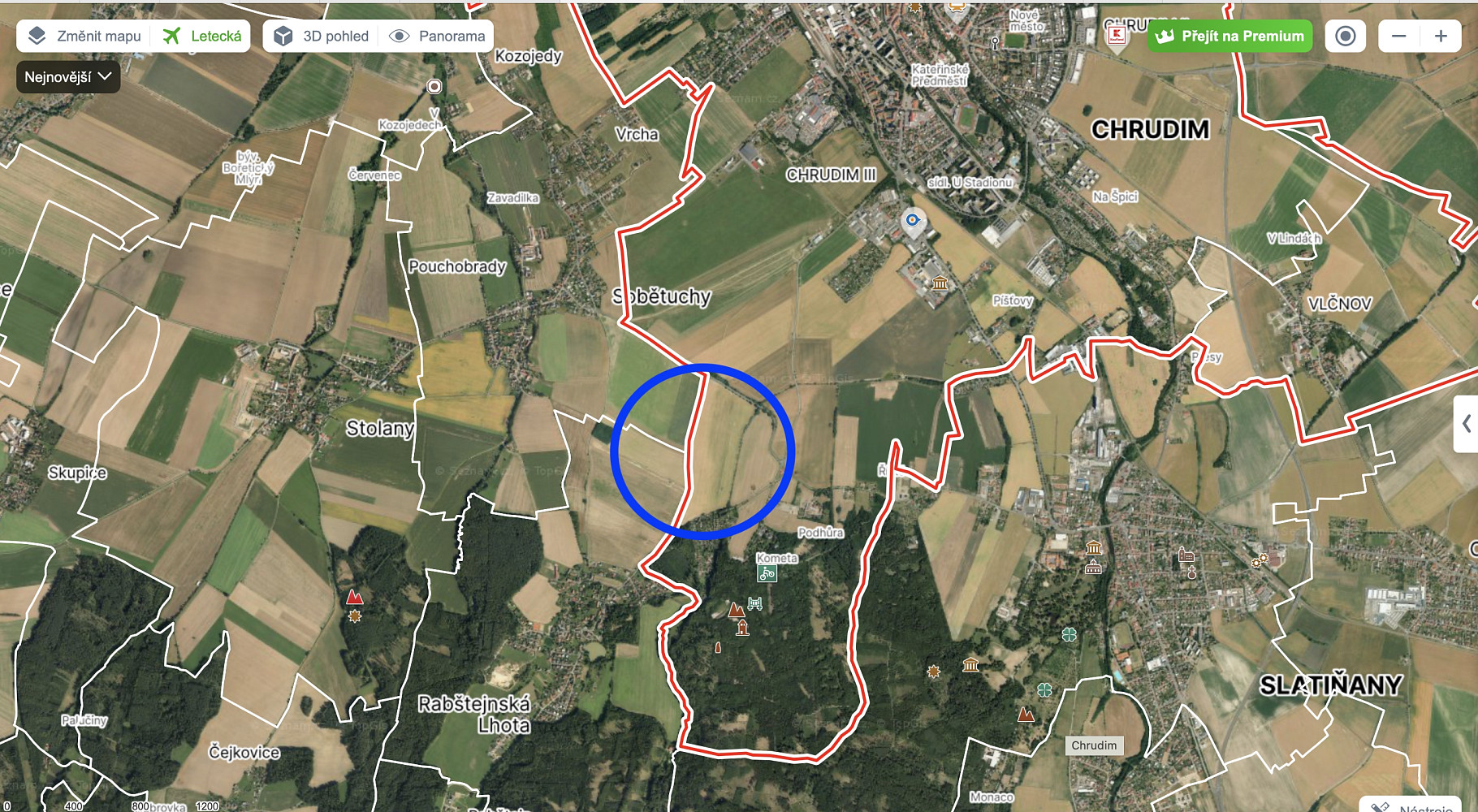 Prodej pole 98 912 m² – pohled 2