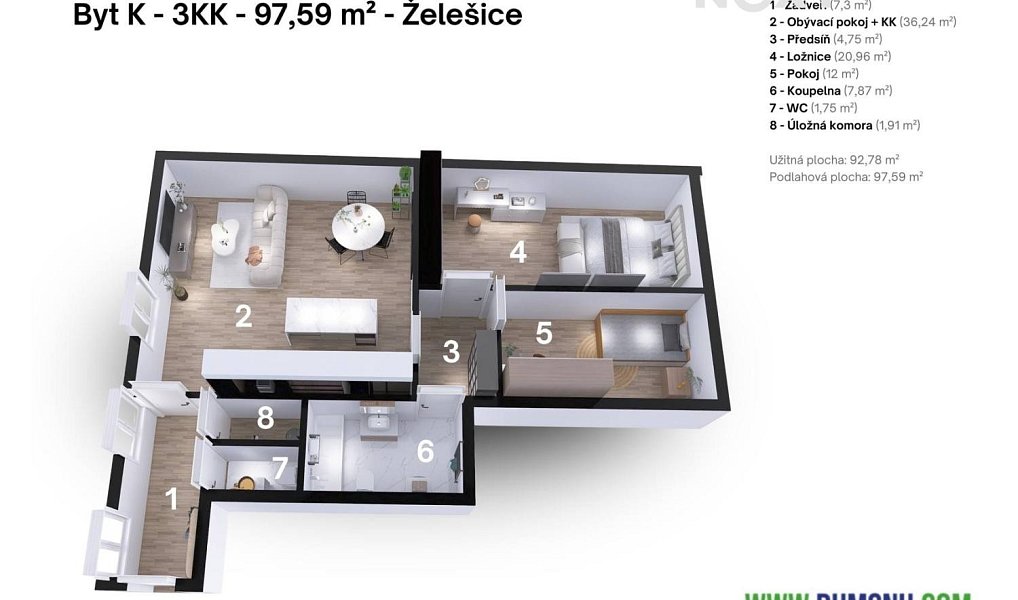 Prodej bytu 3+kk 97 m², Želešice – náhled fotky 22