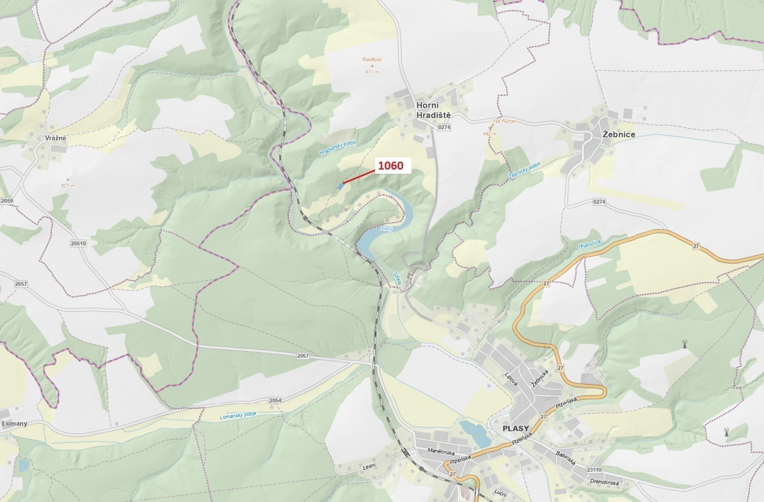 Dražba lesa 1 462 m²