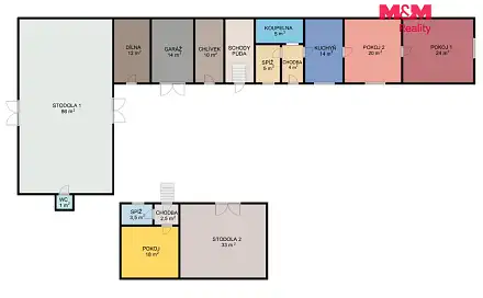 Prodej domu 156 m² s pozemkem 2 031 m², Mikulovice, okres Třebíč