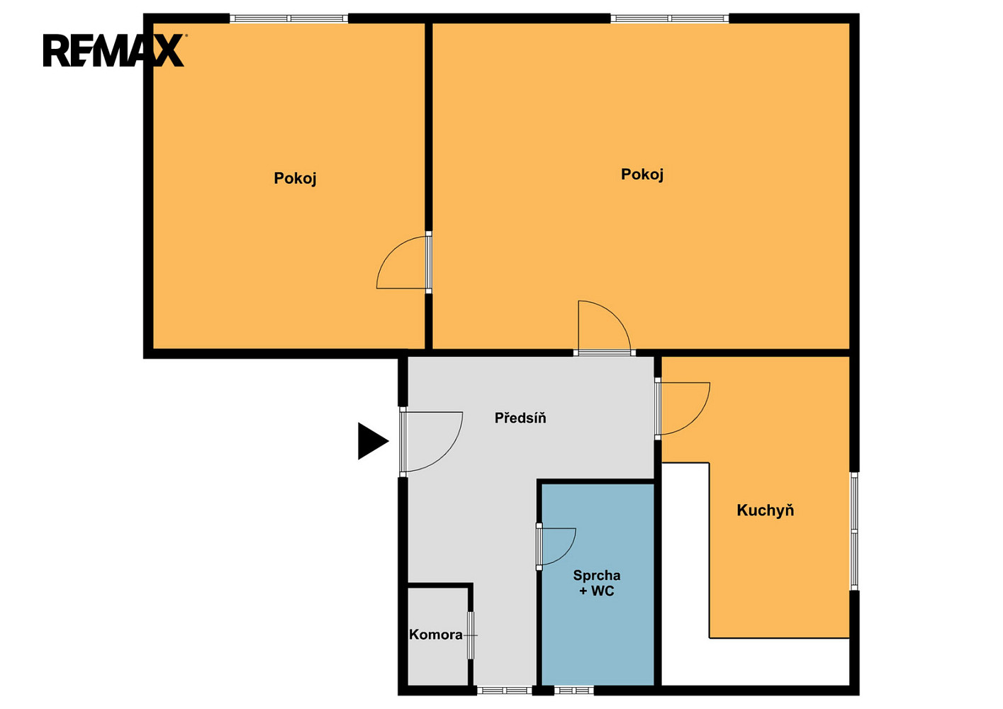 Pronájem bytu 2+1 60 m² – pohled 2