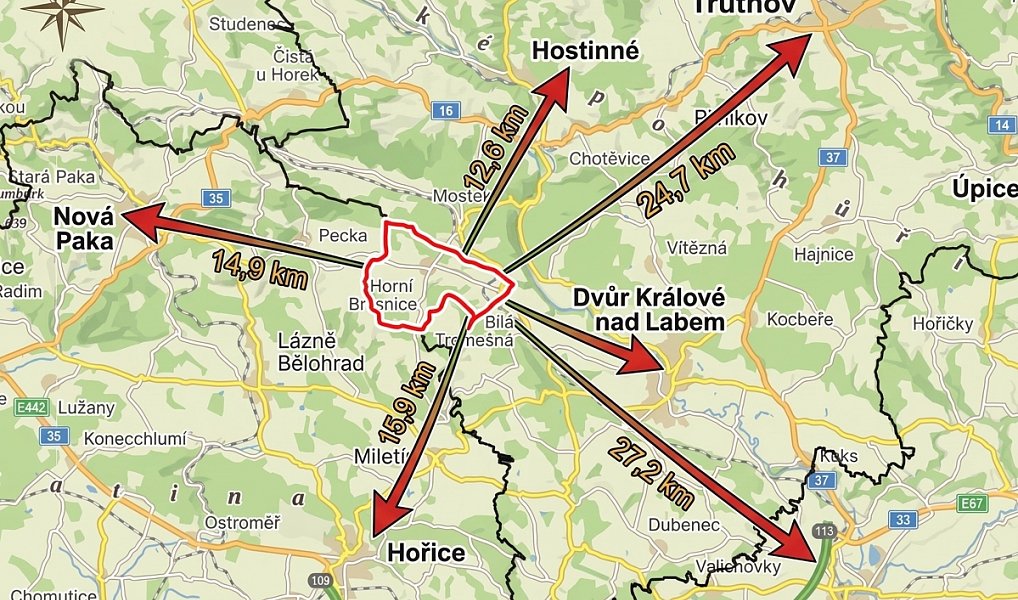 Prodej stavebního pozemku 1 127 m², Horní Brusnice – náhled fotky 10