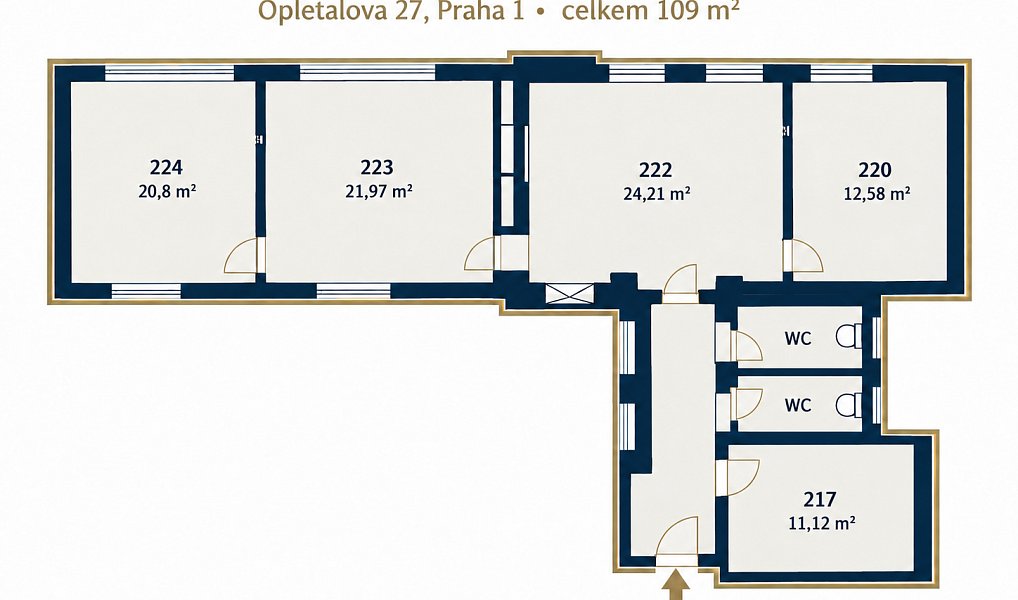 Pronájem kanceláře 109 m², Praha – náhled fotky 17