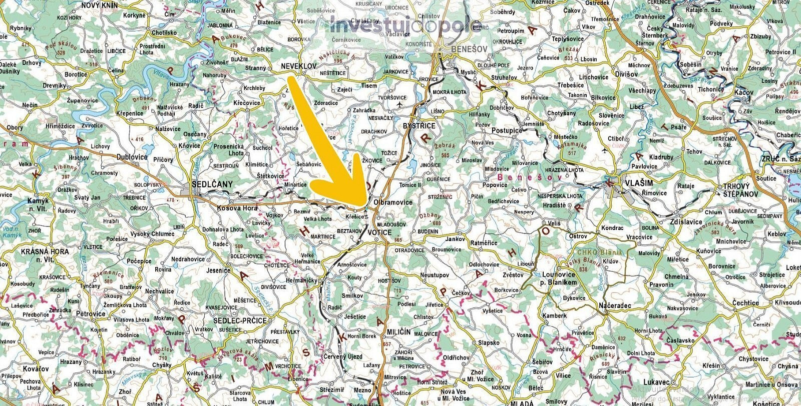Prodej pole 9 601 m² – pohled 3