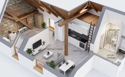 Pronájem bytu 2+kk 47 m², Řevničov, okres Rakovník