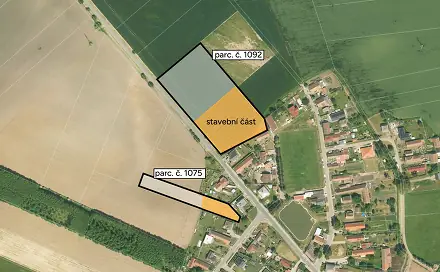 Prodej stavebního pozemku 4 622 m², Staré Ždánice, okres Pardubice