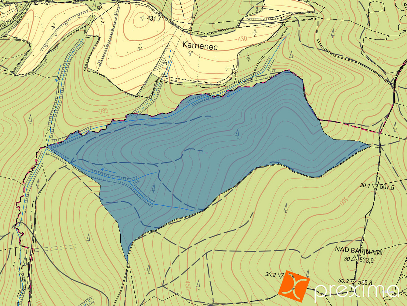Prodej lesa 1 860 m² – pohled 3