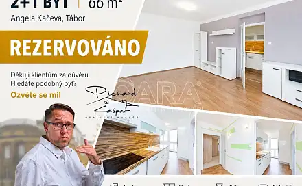 Prodej bytu 2+1 55 m², Angela Kančeva, Tábor