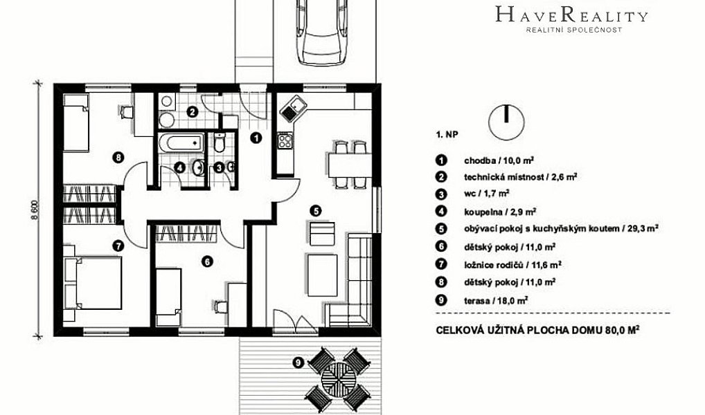 Prodej domu 80 m² s pozemkem 1 m², Benešov – náhled fotky 7