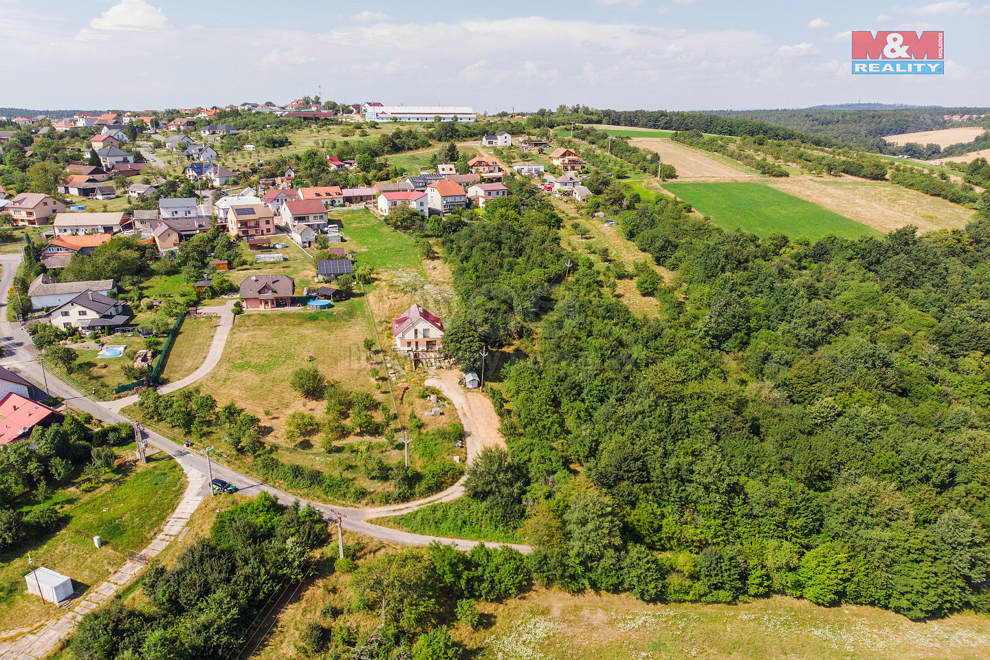 Prodej pozemku k bydlení, 1046 m², Lhota – pohled 2