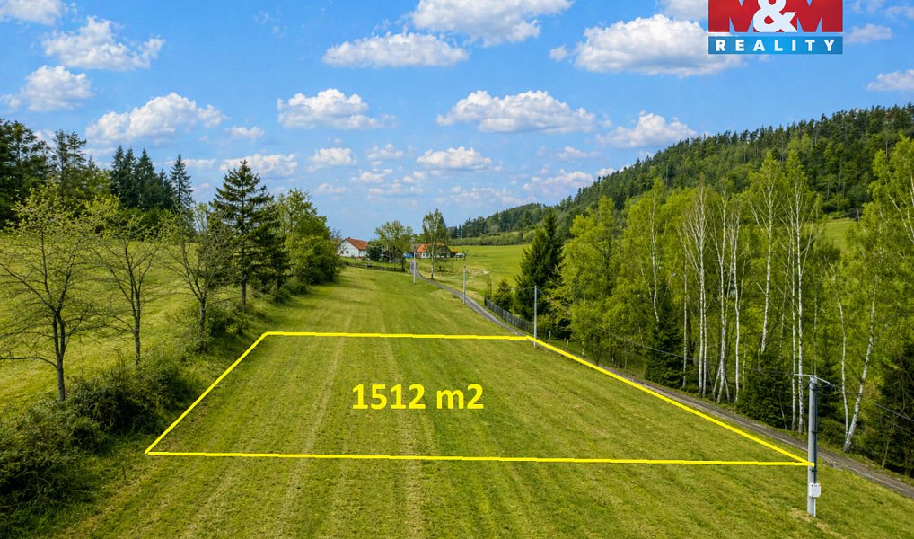 Prodej stavebního pozemku 1 512 m², Milešov – náhled fotky 3