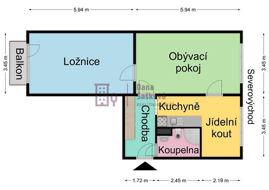 Pronájem bytu 2+1 65 m² – fotografie 5