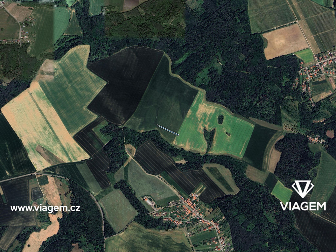Prodej pole 1 288 m² – pohled 3