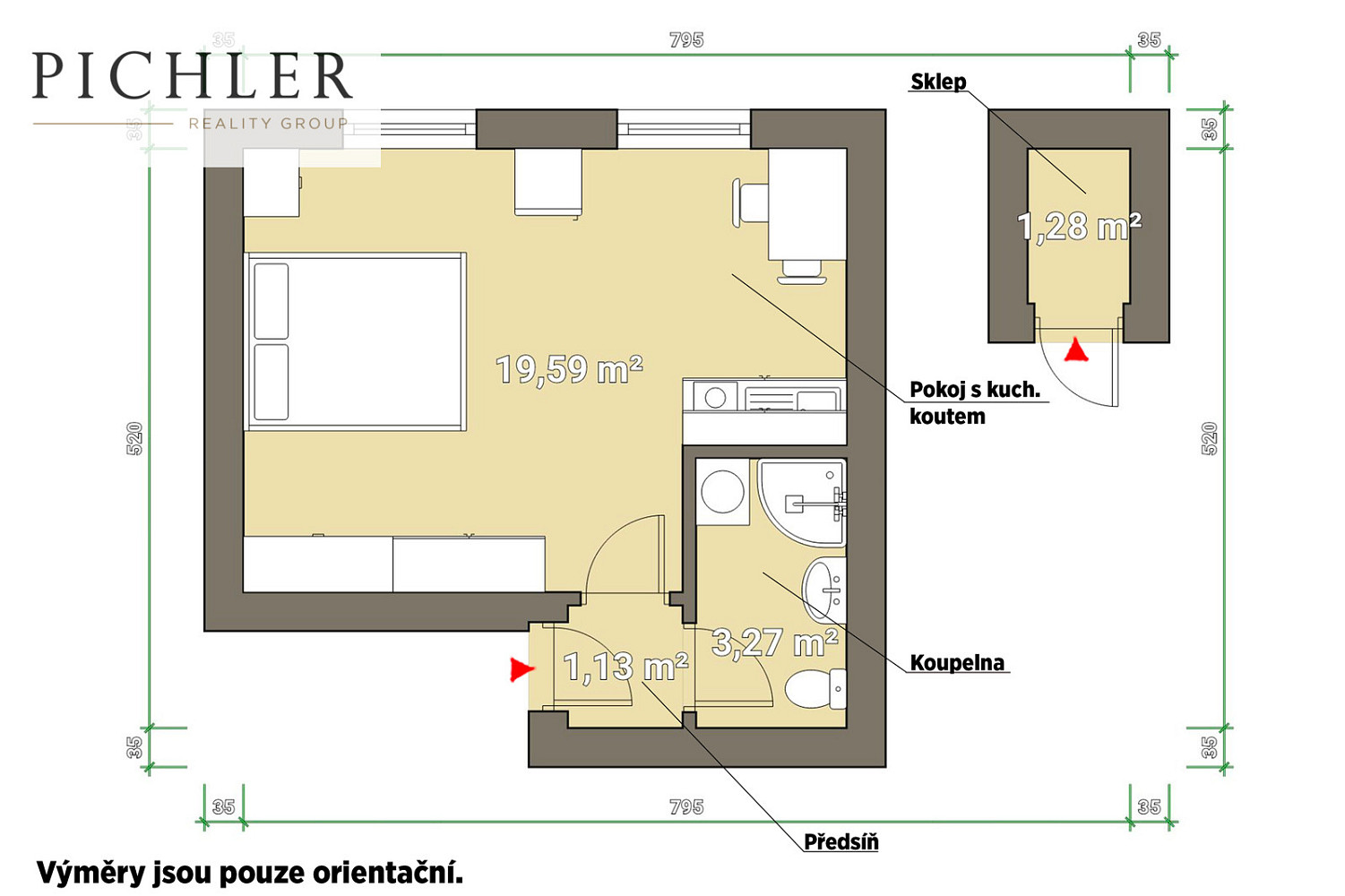 Prodej bytu 1+kk 24 m² — photo 3