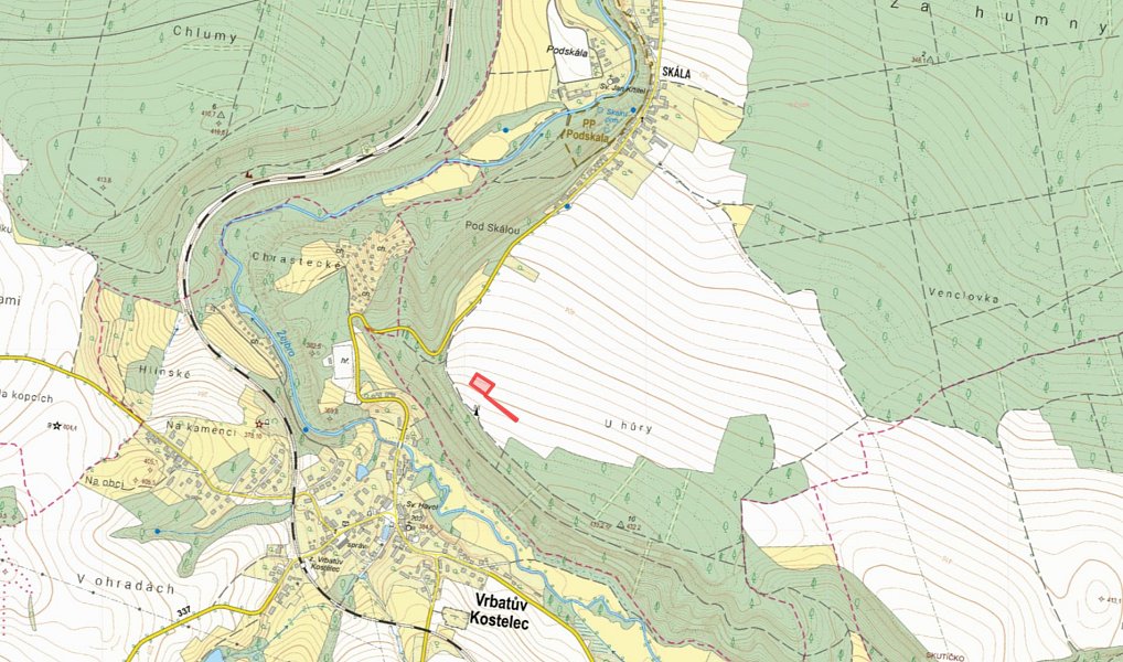 Prodej pole 2 238 m², Chrast – náhled fotky 2