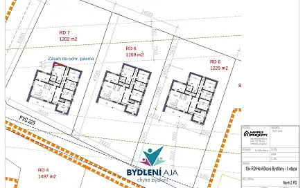 Prodej stavebního pozemku 1 203 m², Havlíčkova, Bystřany, okres Teplice
