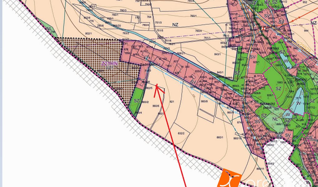 Prodej pole 1 739 m², Vítězná – náhled fotky 3