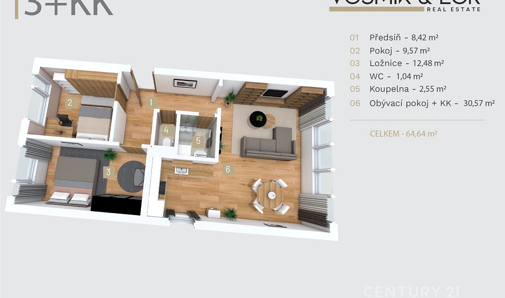 Prodej bytu 3+kk 70 m², Kladno – náhled fotky 20