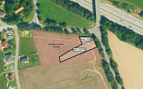 Prodej komerčního pozemku 1 769 m², Hořice, okres Pelhřimov