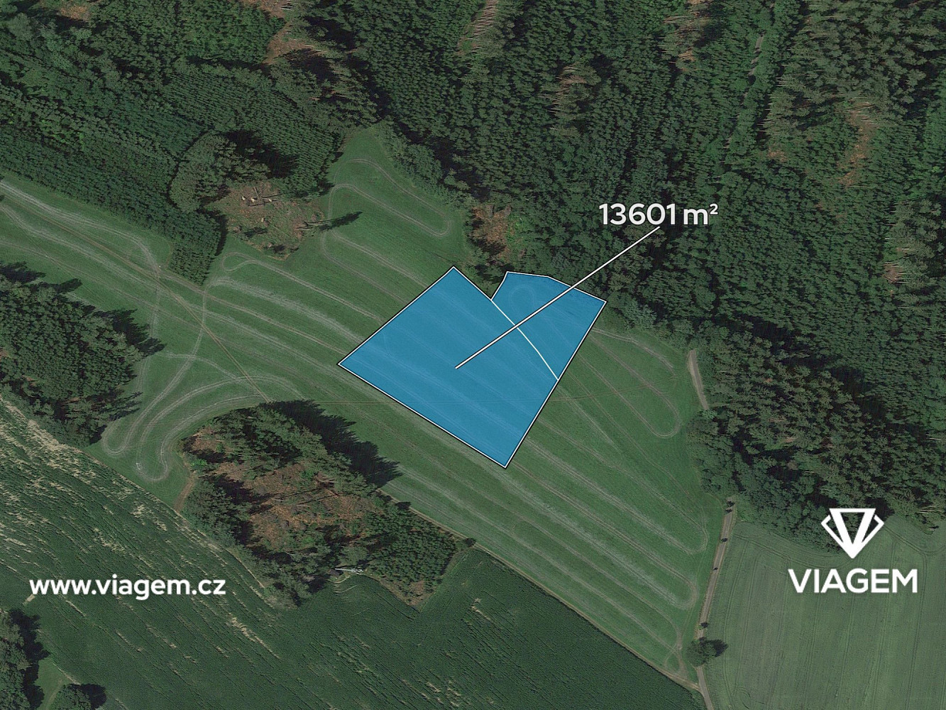 Pole 13 601 m², Podíl 8 % o výměře 1 133 m² – pohled 2