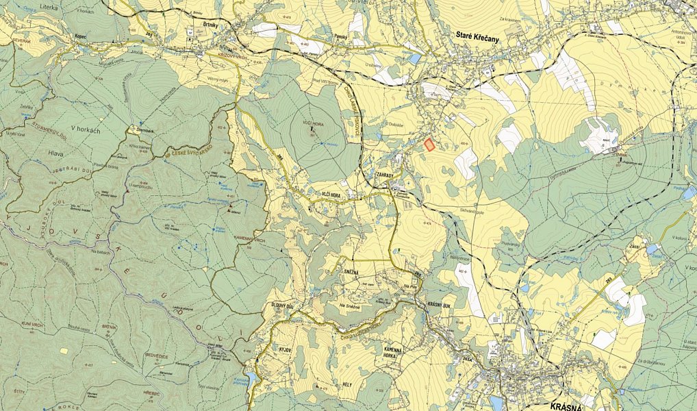 Prodej louky 12 696 m², Staré Křečany – náhled fotky 2