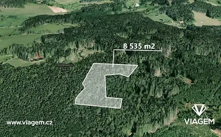 Prodej lesa 1 219 m², Volyně, okres Strakonice