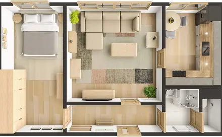 Prodej bytu 2+1 50 m², Okružní, Zlín