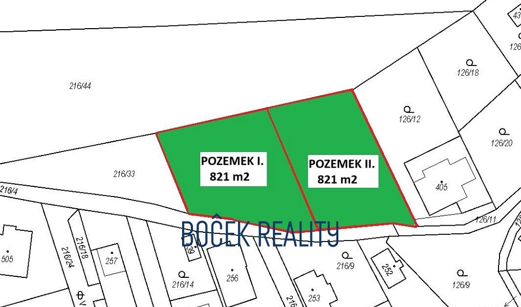 Prodej stavebního pozemku 821 m², Nižbor – náhled fotky 2