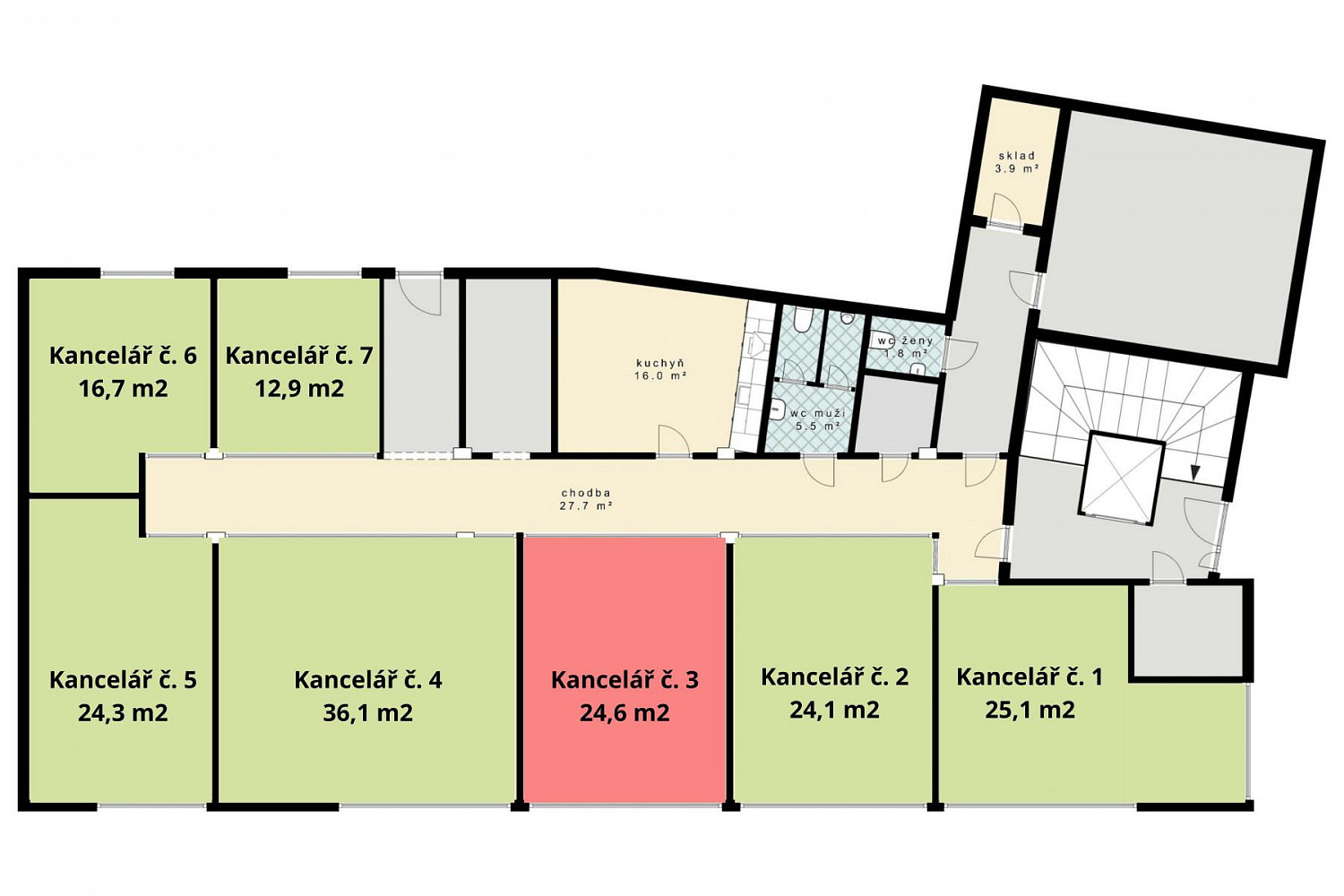 Pronájem kanceláře 25 m² – fotografie 2