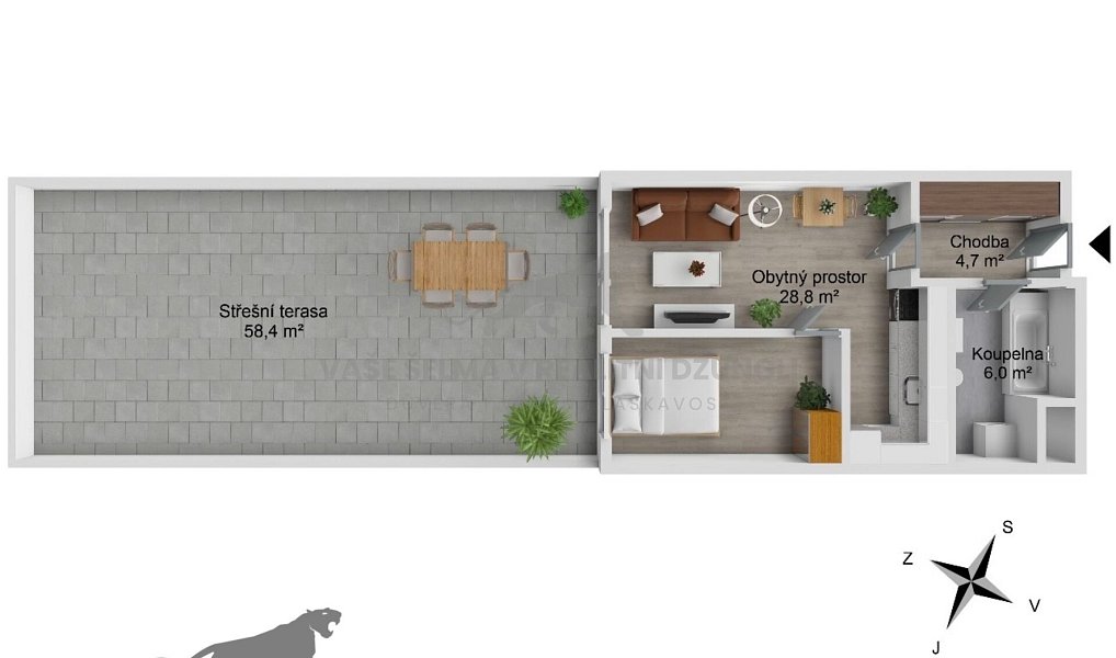 Prodej bytu 1+kk 41 m², Praha – náhled fotky 12