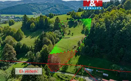Prodej stavebního pozemku 7 015 m², Halenkov, okres Vsetín