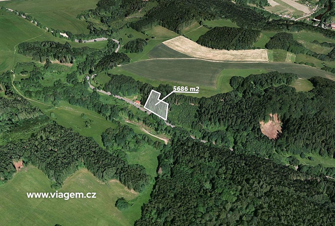 Zahrada 5 686 m², Podíl 40 % o výměře 2 274 m² – pohled 2