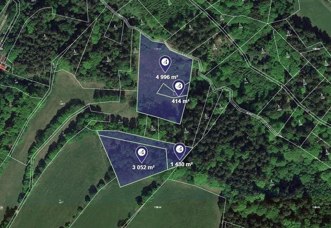 Prodej lesa 9 892 m²