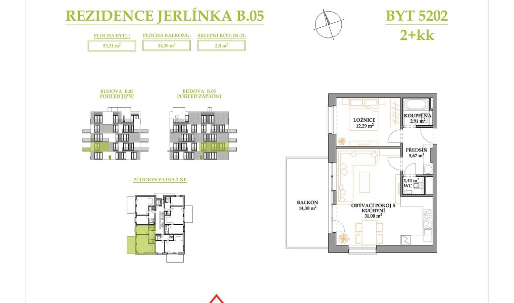 Prodej bytu 2+kk 68 m², Brno – náhled fotky 2