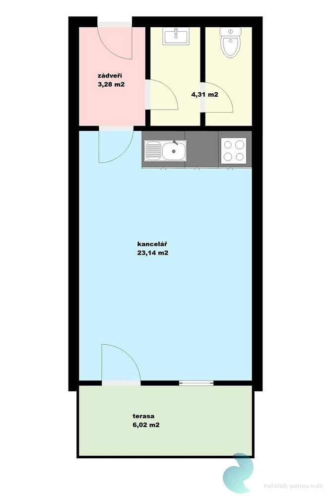 Pronájem kanceláře 35 m² – fotografie 3