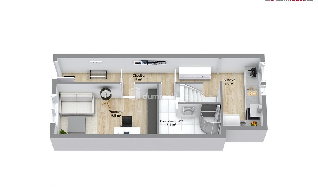 Prodej domu 100 m² s pozemkem 48 m², Ostrov – náhled fotky 3
